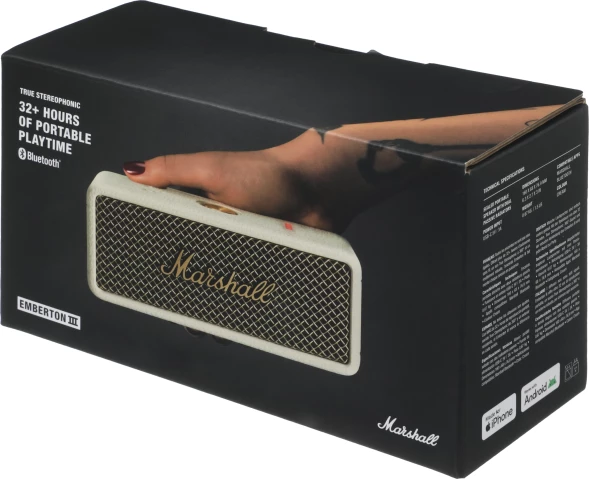 Колонка порт. Marshall Emberton III кремовый/золотистый 20W 2.0 BT 100м (EMBERTON III WHITE)