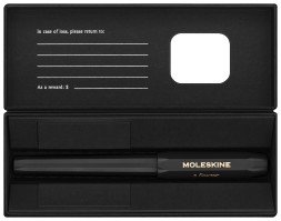 Ручка перьев. Moleskine Kaweco (KAWFOUNTPENMBK) черн M сталь нержавеющая/позолота син. черн. подар.кор.