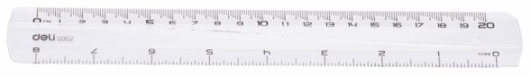 Линейка Deli Pioneer EG00212 пластик дл.20см прозрачный градуировка УФ чернила европодвес