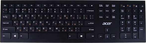 Клавиатура Acer OKR010 черный USB беспроводная slim Multimedia (ZL.KBDEE.003)