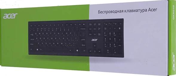 Клавиатура Acer OKR010 черный USB беспроводная slim Multimedia (ZL.KBDEE.003)