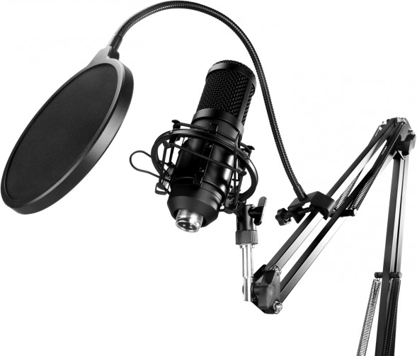 Микрофон проводной Оклик SM-600G 2.5м черный