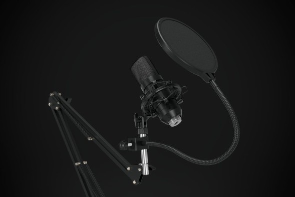 Микрофон проводной Оклик SM-600G 2.5м черный