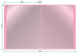 Папка с 20 прозр.вклад. Бюрократ Pastel PAST20PINK A4 пластик 0.5мм торц.карм с бум. встав розовый