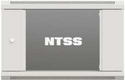 Шкаф коммутационный NTSS Премиум (NTSS-W6U6045GS-2) настенный 6U 600x450мм пер.дв.стекл 60кг серый 365мм 16кг 220град. 370мм IP20 сталь