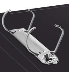 Папка на 2-х D-кольцах Бюрократ -0840/2DBLCK A4 пластик 0.8мм кор.40мм внутр. с вставкой черный