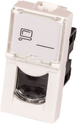 Вставка Lanmaster LAN-SIP-22U6-WH Mosaic 1xKeystone пластик
