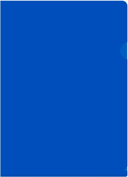 Папка-уголок Бюрократ -E310N/1BLU непрозрачный A4 пластик 0.18мм синий
