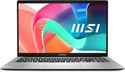 Ноутбук MSI Modern 15 F13MG-202XRU Core i7 1355U 16Gb SSD1Tb Intel Iris Xe graphics 15.6&amp;quot; IPS FHD (1920x1080) FreeDOS silver WiFi BT Cam (9S7-15S122-202)