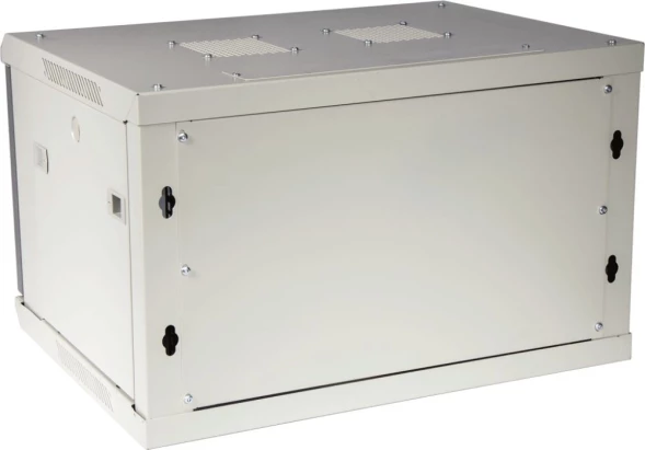Шкаф коммутационный Lanmaster (TWT-CBWPM-27U-6X8-GY) настенный 27U 600x800мм пер.дв.металл задн.дв.спл.стал.лист 2 бок.пан. 60кг серый 700мм 56кг 1302мм IP20 металл