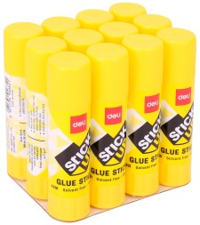 Клей-карандаш Deli EA20110 15гр корп.желтый ПВП дисплей картонный усиленный Stick UP