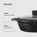 Сотейник Rondell Pacific Grey RDA-1907 4.1л. d=28см (с крышкой) графитовый