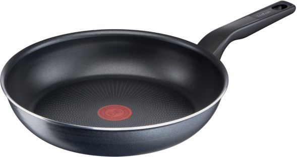 Сковорода Tefal Force 4218928 круглая 28см покрытие: Titanium ручка несъемная (с крышкой) черный (9100048323)