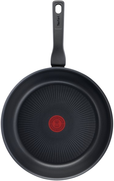 Сковорода Tefal Force 4218928 круглая 28см покрытие: Titanium ручка несъемная (с крышкой) черный (9100048323)