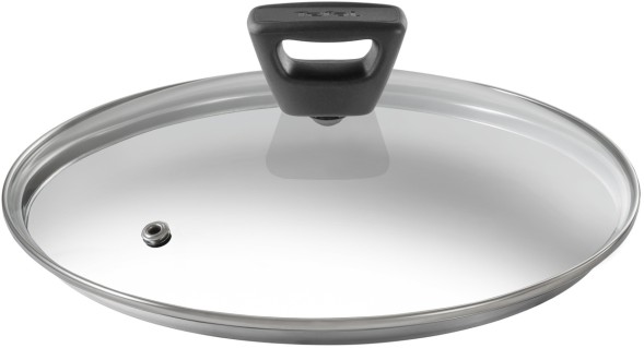 Сковорода Tefal Force 4218928 круглая 28см покрытие: Titanium ручка несъемная (с крышкой) черный (9100048323)