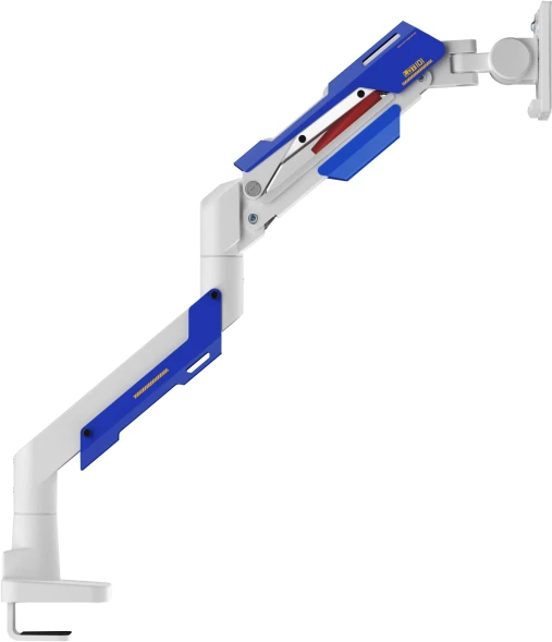 Кронштейн для мониторов Ultramounts UM743WB белый/синий 24&amp;quot;-57&amp;quot; макс.30кг крепление к столешнице поворот и наклон