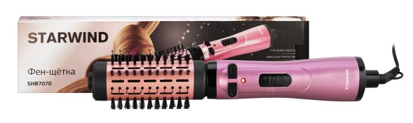 Фен-щетка Starwind SHB 7070 1000Вт розовый