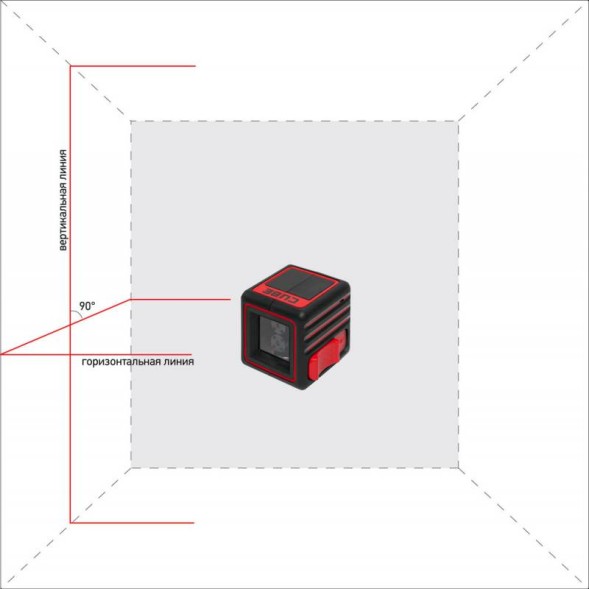 Уровень лазер. Ada Cube Basic Edition 2кл.лаз. 635нм цв.луч. красный 2луч. (А00341)