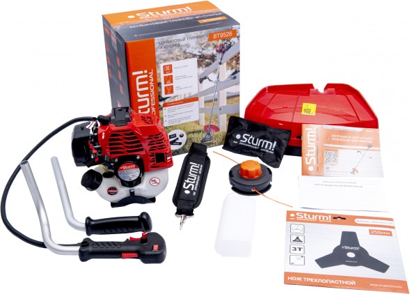 Триммер бензиновый Sturm! BT9526 850Вт 1.16л.с. неразбор.штан. реж.эл.:леска/нож упак.:1шт.