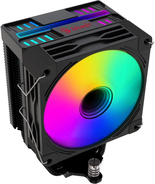 Устройство охлаждения(кулер) Bloody BD-AC150-ARGB1 ARGB Soc-AM5/AM4/1151/1200/2066/1700 черный 4-pin 11-23dB Al+Cu LCD 150W 365gr Ret (BD-AC150-ARGB1-BK)