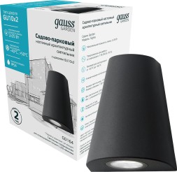Светильник садово-парк. Gauss GD164 70Вт ламп.:2шт черный