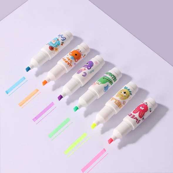 Набор текстовыделителей Deli EU612 скошенный пиш. наконечник 1-5мм 6цв. ассорти (6шт.)