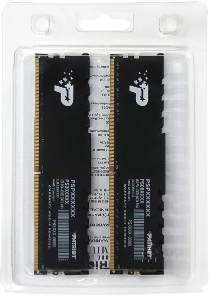 Память DDR4 2x32GB 3200MHz Patriot PSP464G3200KH1 Signature Premium RTL PC4-25600 CL22 DIMM 288-pin 1.2В kit с радиатором Ret