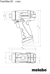 Дрель-шуруповерт Metabo Powermaxx BS Basic Set аккум. патрон:быстрозажимной (кейс в комплекте) (600080710)
