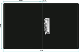 Папка метал.зажим Buro -ECB04CBLACK A4 пластик 0.5мм черный
