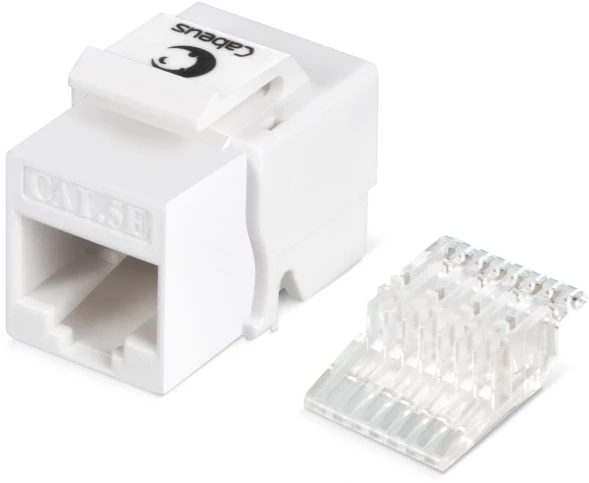 Модуль Cabeus KJ-RJ45-CAT.5E-TOOLLESS информ. Keystone RJ45 кат.5E UTP бел.