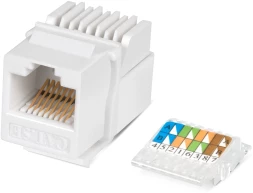 Модуль Cabeus KJ-RJ45-CAT.5E-TOOLLESS информ. Keystone RJ45 кат.5E UTP бел.