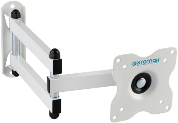 Кронштейн для телевизора Kromax DIX-15W белый 15&amp;quot;-28&amp;quot; макс.30кг настенный поворот и наклон