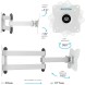 Кронштейн для телевизора Kromax DIX-15W белый 15&amp;quot;-28&amp;quot; макс.30кг настенный поворот и наклон