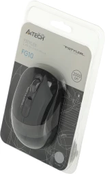 Мышь A4Tech Fstyler FG10 черный/серый оптическая (2000dpi) беспроводная USB (4but)