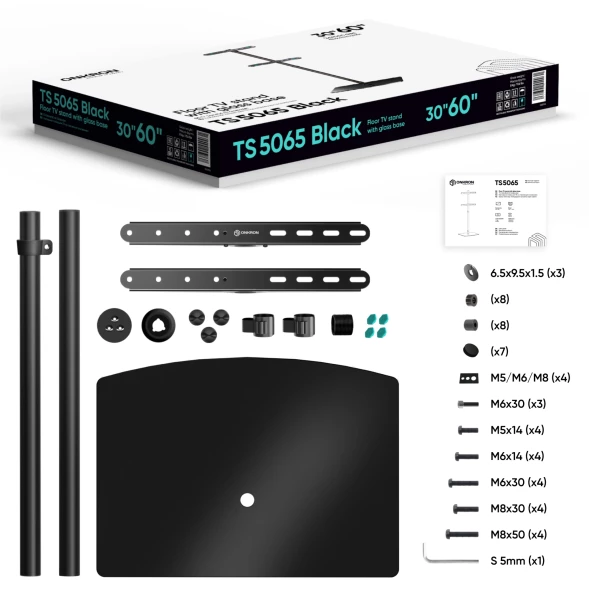 Стойка для телевизора Onkron TS5065 черный 30&amp;quot;-60&amp;quot; макс.41кг напольный