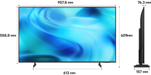 Телевизор LED Samsung 43&amp;quot; UE43U8000HUXPY черный/серый 4K Ultra HD 60Hz DVB-T2 DVB-C DVB-S2 USB WiFi Smart TV
