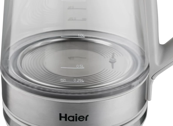 Чайник электрический Haier HK-501 1.7л. 2400Вт серый корпус: стекло/пластик (TD0036930RU)