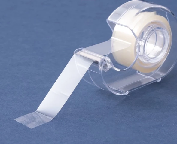 Клейкая лента двухсторонняя двусторонняя Deli EA694 прозрачная шир.18мм дл.6м на диспенсере