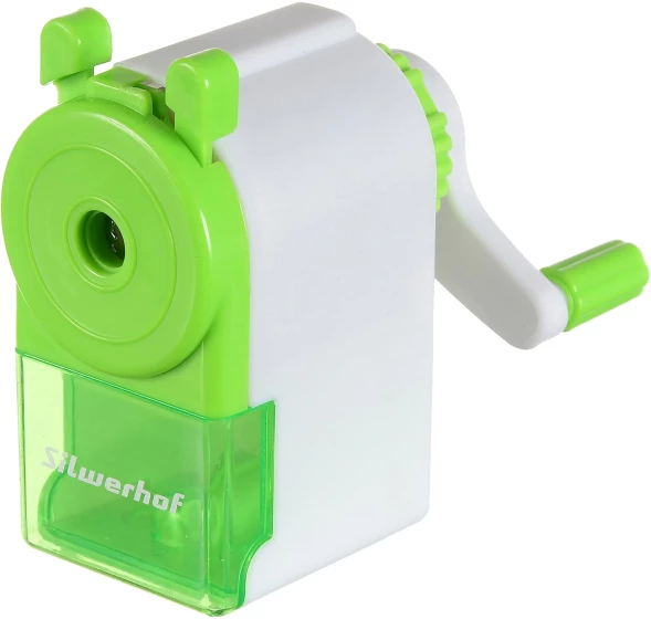 Точилка для карандашей механическая Silwerhof Color 1 отверстие зеленый