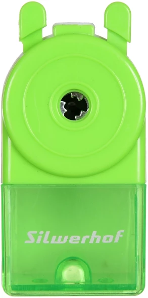 Точилка для карандашей механическая Silwerhof Color 1 отверстие зеленый