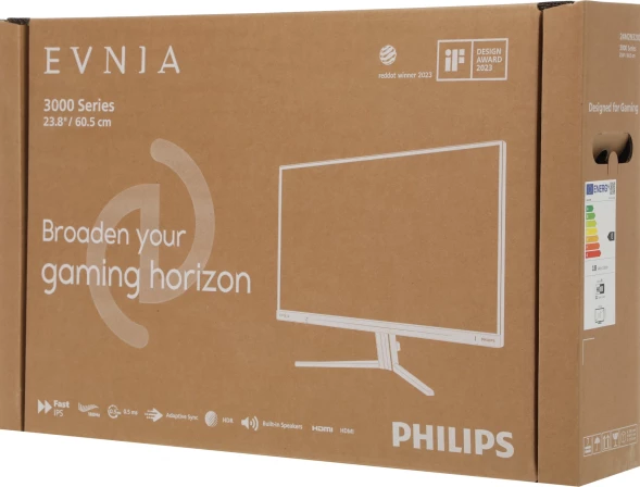 Монитор Philips 23.8&amp;quot; Evnia 3000 24M2N3200S черный IPS LED 16:9 HDMI M/M матовая 1000:1 300cd 178гр/178гр 1920x1080 180Hz DP FHD 3.38кг