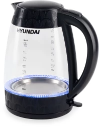Чайник электрический Hyundai HYK-G4505 2л. 2200Вт черный корпус: стекло/пластик