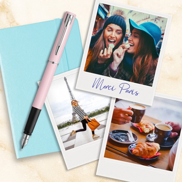 Ручка перьев. Waterman Graduate Allure Pastel Colors (2105225) Macaron Pink Lacquer F сталь нержавеющая подар.кор.