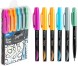 Набор ручек ручка-кисть Deli Inspira EU304 черн ассор. черн. блистер ев. 6цв. на водной основе