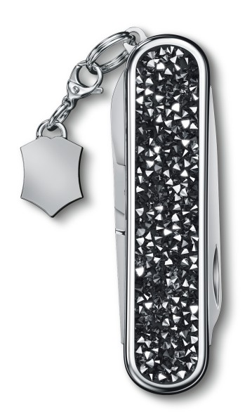 Нож перочинный Victorinox Classic Brilliant Crystal (0.6221.35) 58мм 5функц. черный/серебристый подар.коробка