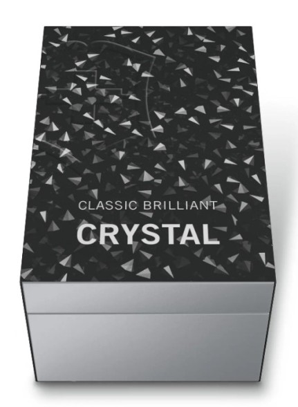 Нож перочинный Victorinox Classic Brilliant Crystal (0.6221.35) 58мм 5функц. черный/серебристый подар.коробка