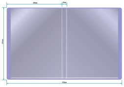 Папка с 20 прозр.вклад. Бюрократ Pastel PAST20VIO A4 пластик 0.5мм торц.карм с бум. встав фиолетовый