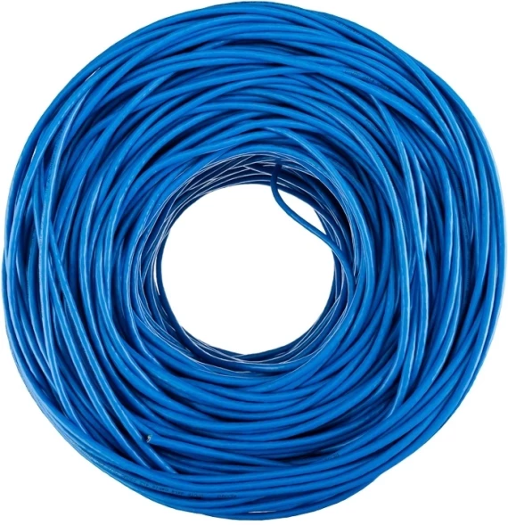 Кабель информационный Rexant 01-0047 кат.6 UTP 4 пары PVC внутренний 305м синий