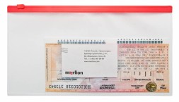 Папка на молнии ZIP Бюрократ -BPM6AYEL полипропилен 0.15мм карм.для визит. цвет молнии желтый Travel формат