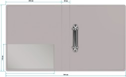 Папка на 2-х D-кольцах Бюрократ -0840/2DGREY A4 пластик 0.8мм кор.40мм внутр. с вставкой серый